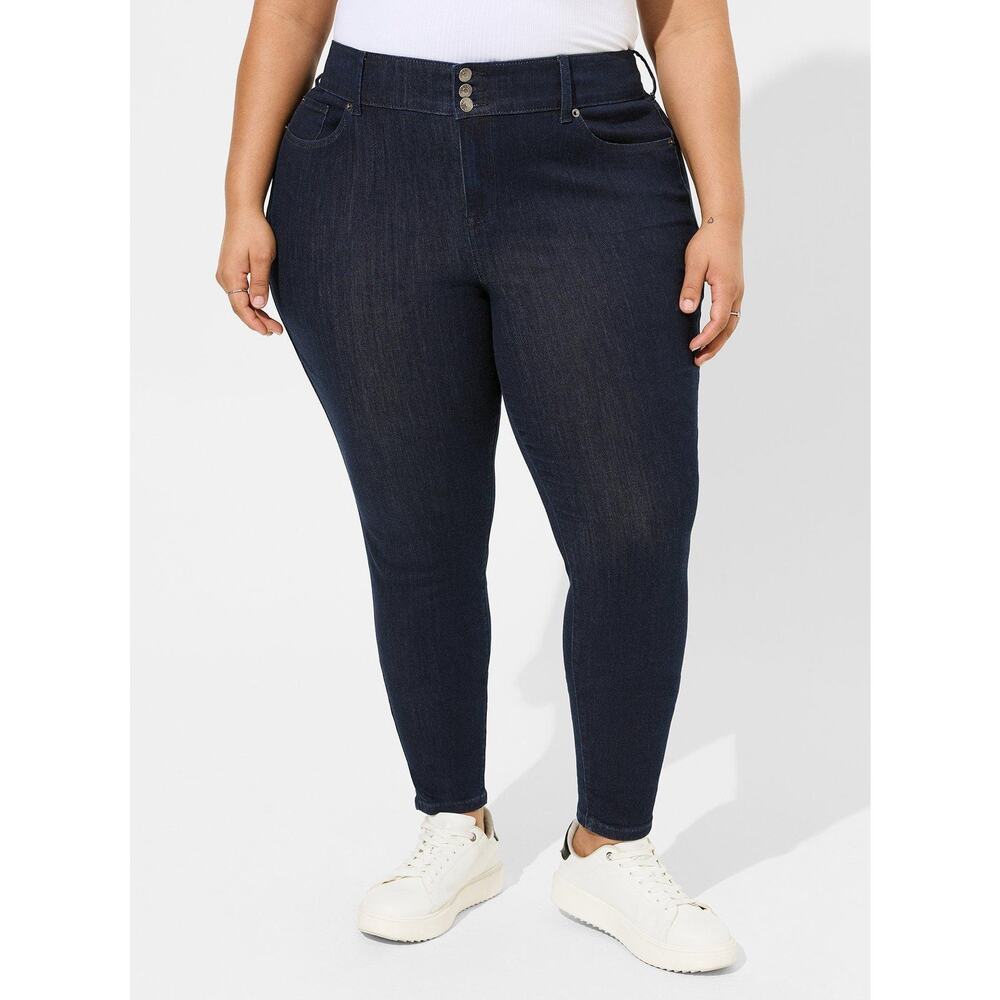 Torrid High Rise Super Soft Blue Jeggings Skinny Stretch Denim Jeans Sz 18 Short